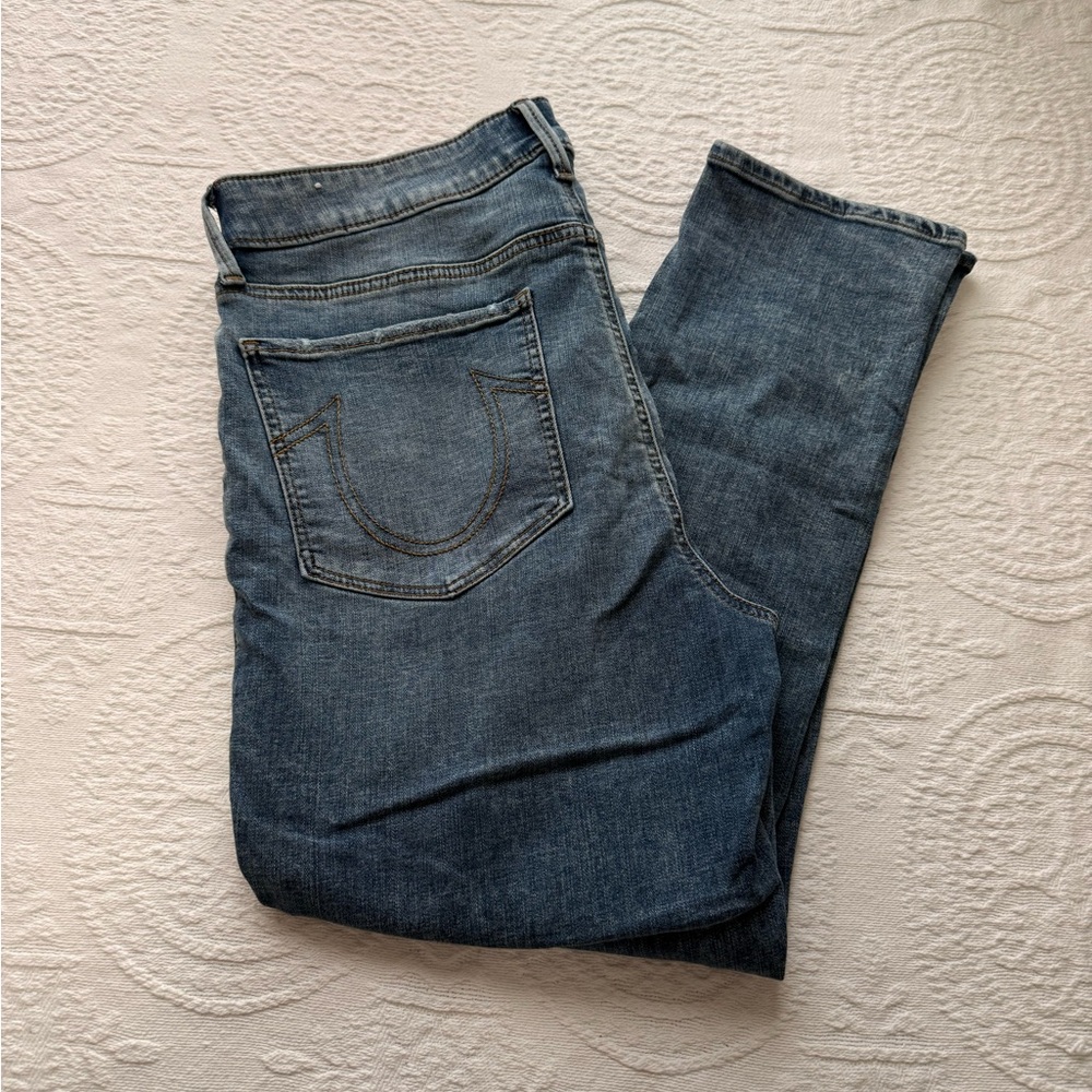 True Religion Dark Blue Straight Leg Jeans